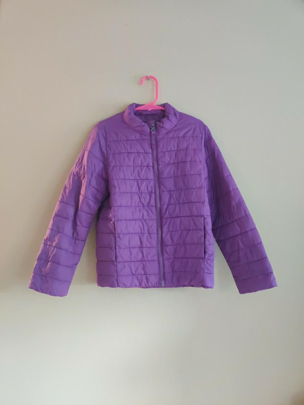 Lands' End Girls' Purple Quilted Puffer Jacket